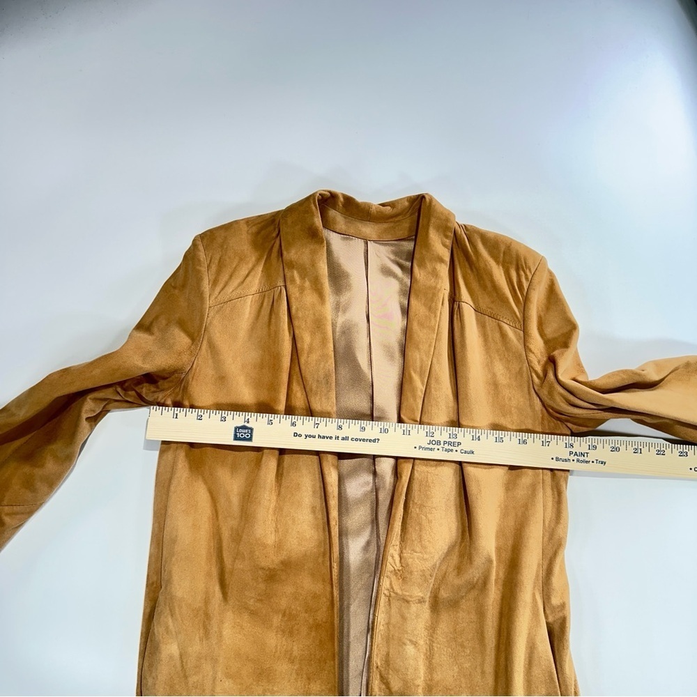 Lady Scully vintage boho suede open front jacket tan size 10 - Picture 13 of 15